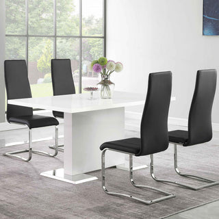 High Back Side Chairs Dining Chairs With Padded Upholstery (Set of 4)