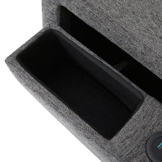 U - Shaped Convertible Sectional Sofa Bed With Storage, USB Charger & Cup Holders