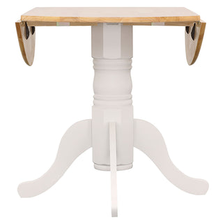 Greer - 5 Piece Dining Set With Drop Down Leaf Table And Curved Back Chairs - White