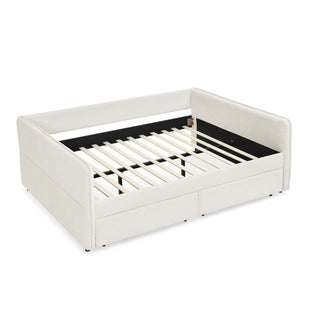 Upholstered Daybed & 2 Drawers