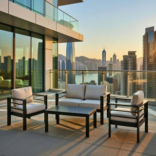 Outdoor Patio Set With All-Weather Thick Cushions
