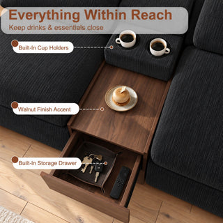 Modular Cloud Couch With Storage Console