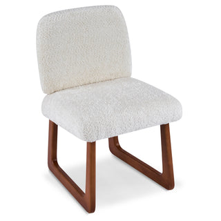 Dining Chair With Curved Legs (Set of 2) - Beige / Brown