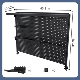 Clamp On Desk Pegboard With Single Monitor Stand