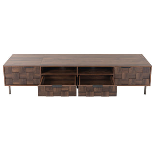 TV Stand With 2 Drawers, Media Console Table, Storage Cabinet With Cable Management
