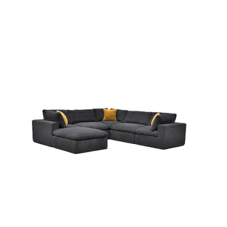 Custom Configuration Modular Sectional With Toss Pillows