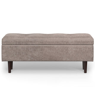 Shay - Large Square Coffee Table Storage Ottoman Mid-Century Style