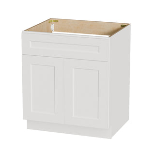 Shaker Base Cabinet With Soft-Close Drawer & Double Doors, Adjustable Shelf