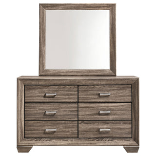 Holmgren - 6 Drawer Dresser With Mirror - Taupe