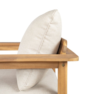 Terassi - Outdoor Lounge Chair (Set of 2) With Cushions - Beige / Light Teak