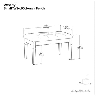 Waverly - Upholstered Tufted Ottoman Bench
