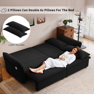 2 In 1 Convertible Sofa Bed, Multi Functional Living Room Furniture