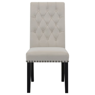Tufted Rolled Backrest Side Chairs (Set of 2)