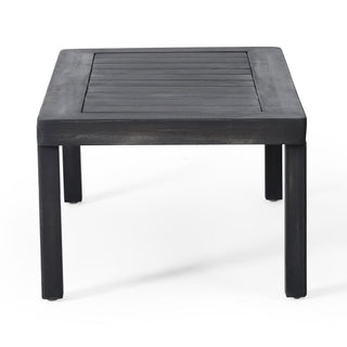 Acacia Wood Loveseat And Coffee Table Set With Cushions