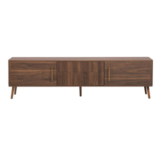 TV Stand With 2 Drawers, Media Console Table - Walnut