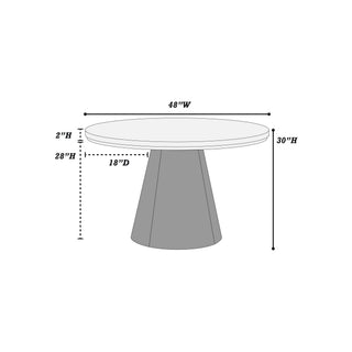 5 Piece Round Dining Set With With Chairs - Black / White
