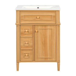Bathroom Vanity With Flip Out Drawer, 2 Soft-Close Drawers
