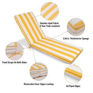 Outdoor Lounge Chair Cushion Replacement Patio Funiture Seat Cushion Chaise Lounge Cushion