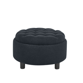 Storage Round Footstool Table Ottoman