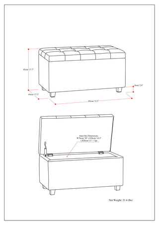 Cosmopolitan - Upholstered Storage Ottoman