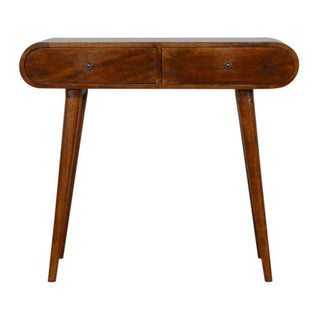 Solid Wood Curved Edge Console Table