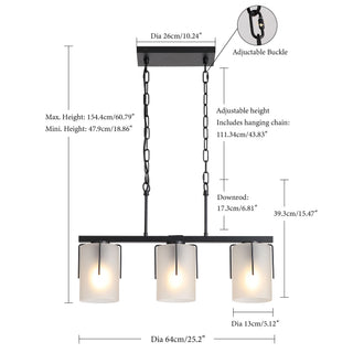Adjustable Cylindrical Pendant Light