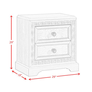 Romilly - Nightstand With USB - White