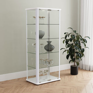 Nevra - 4 Shelf Display LED Curio Cabinet