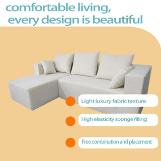 Modular Corner Sofa With Soft Fabric