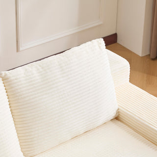 Comfortable Deep Seat Loveseat Sofa Bed, Reversible Cushion With Pillows