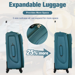 Softside Luggage Expandable Set & Duffel Bag Upright Spinner