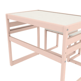 Signy - 3 Piece Activity Table Set - Pink / White