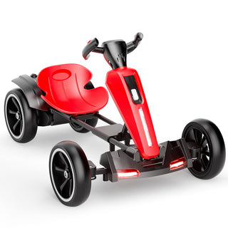 Electric Kids Pedal Go Kart With Adjustable Seat, Foldable Design