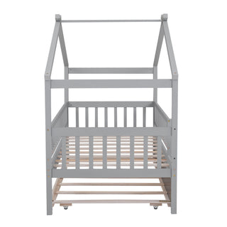 Creativity House Bed With Twin Size Trundle