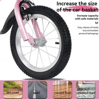 Fkznpj - 18" Sporty Kids Bike With Training Wheels And Stand Adjustable Saddle Suitable For Boys And Girls Aged 5 - 10 Years Tall Height 39 - 49" Available In A Variety Of Colors