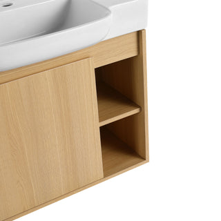 Wall Mounted Bathroom Vanity With Sink & Soft Close Door