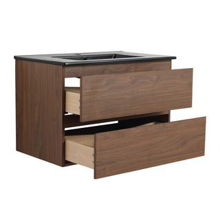 Wall Mounted Bathroom Vanity With Sink, 2 Soft Close Drawers