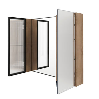 Wall Mounted Cabinet With Soft Close Door, Adjustable Shelves Storage For Bathroom - Imitative Oak