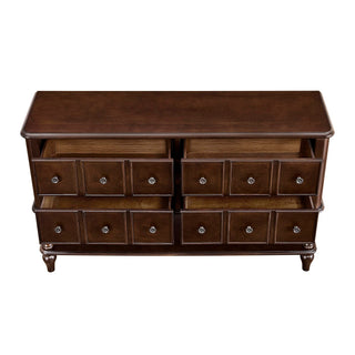 Console Table, Entryway Sofa Table With 4 Storage Drawers And Open Shelf - Espresso