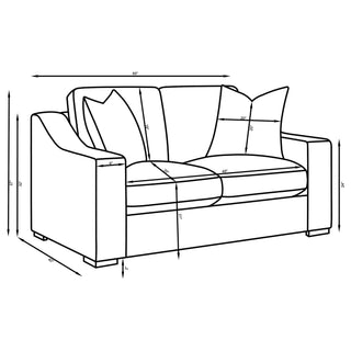 Chelan - Upholstered Track Arm Sofa Set With Curved Arms