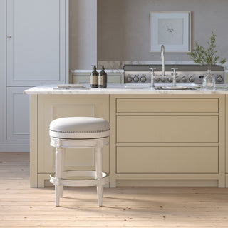 Rustic Elegance Backless Swivel Stool