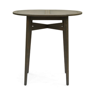 Outdoor Acacia Wood Bar Table With Slat Top
