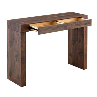 Console Table With Double Drawers - Walnut