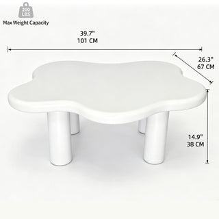 Cloud Shaped Coffee Table With 4 Round Legs