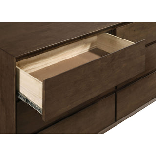 Hemlock - 6 Drawer Dresser With Mirror - Brown