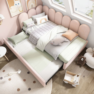 Upholstered Daybed With Metal Slatted Base
