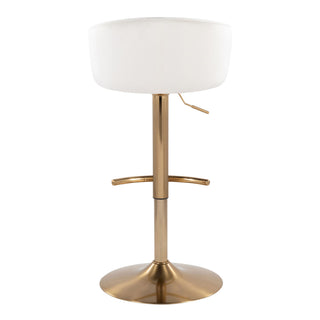 Claire - Contemporary / Glam Adjustable Bar Stool (Set of 2)