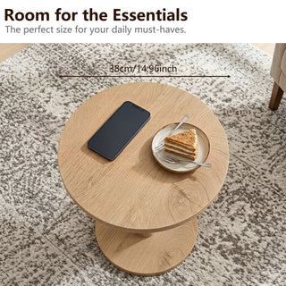 C - Shaped End Table With Sturdy Base