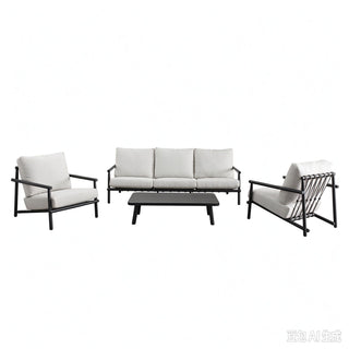 Aurelia - 4 Pieces Set - Carbon Gray / Cream Beige