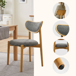 Upholstered Dining Chairs With Dual Post Back Support For Dining Room (Set of 2)